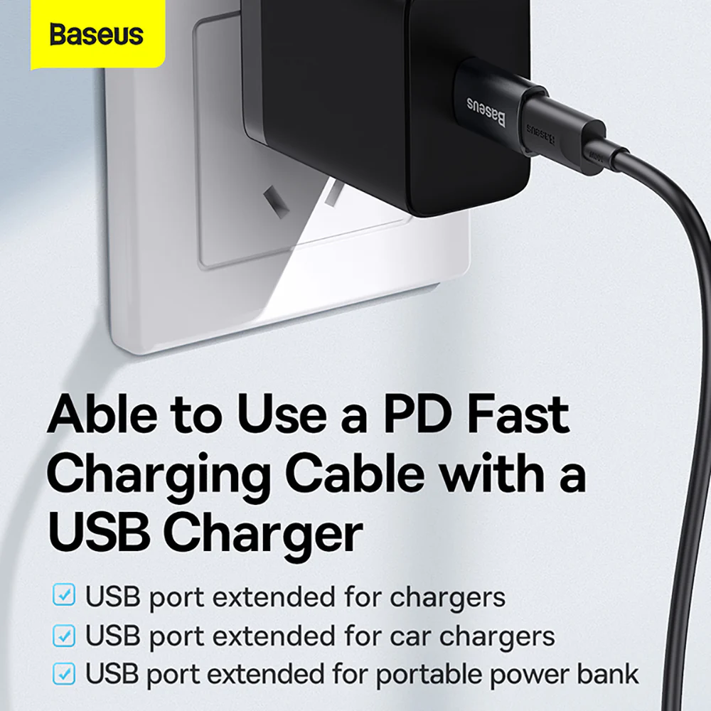 Baseus Ingenuity Series USB to Type-C OTG Adapter USB 3.1 - Black - Image 2