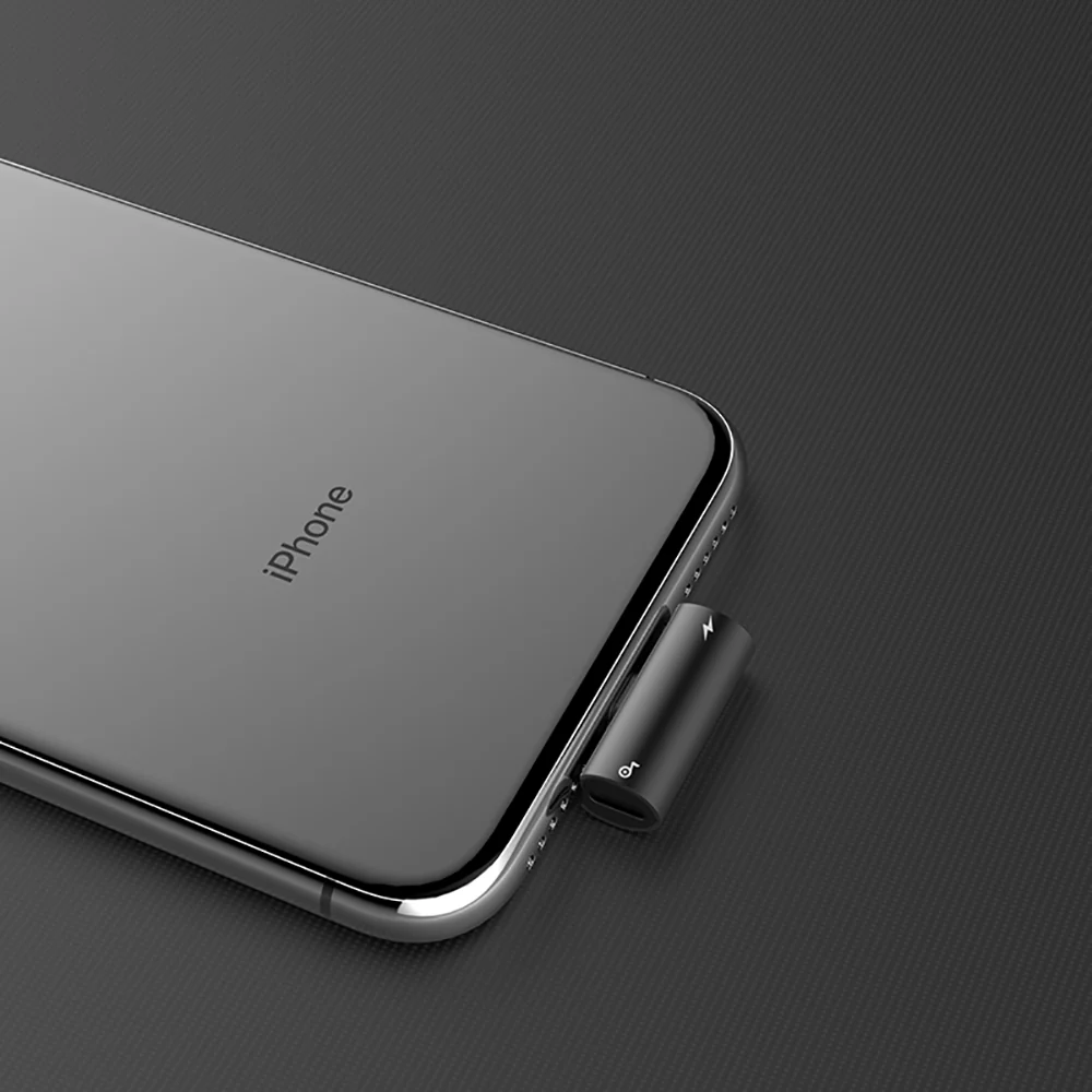 Baseus L46 Dual Lightning Adapter - Mini Metal, Black - Image 4