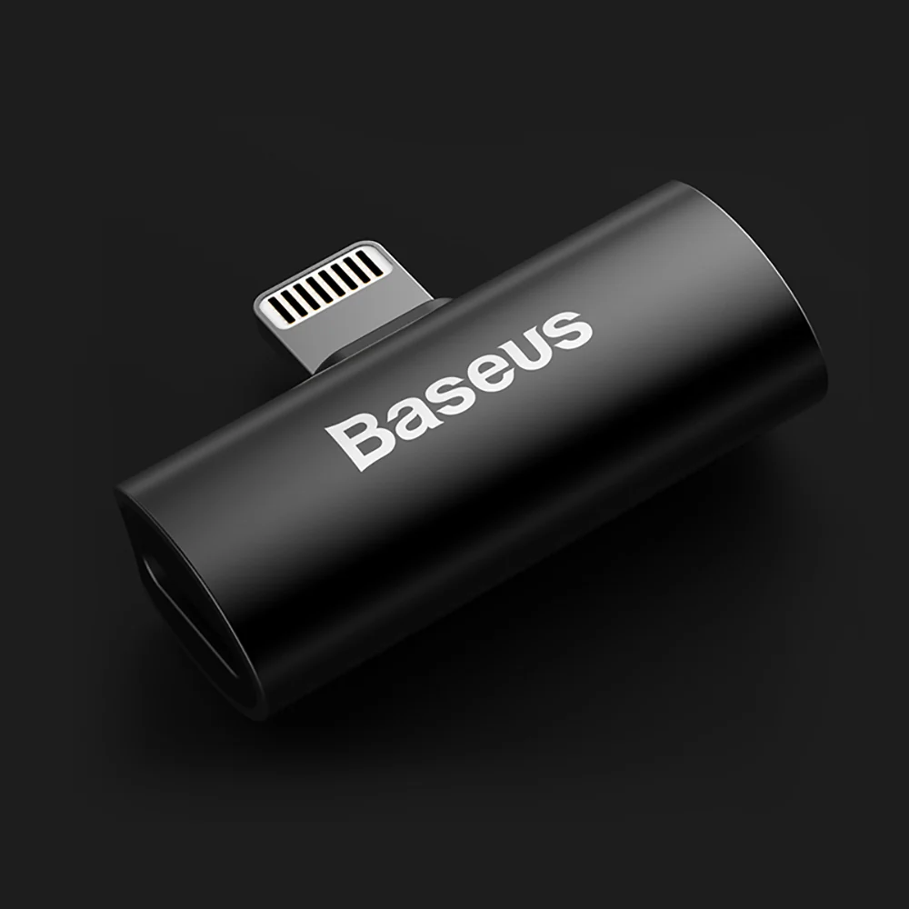Baseus L46 Dual Lightning Adapter - Mini Metal, Black - Image 5