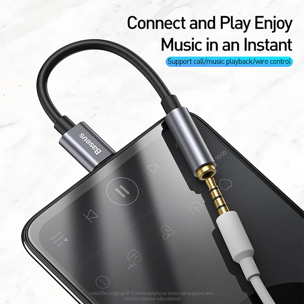 Baseus L54 Type-C to 3.5mm Adapter - Space Gray - Image 2