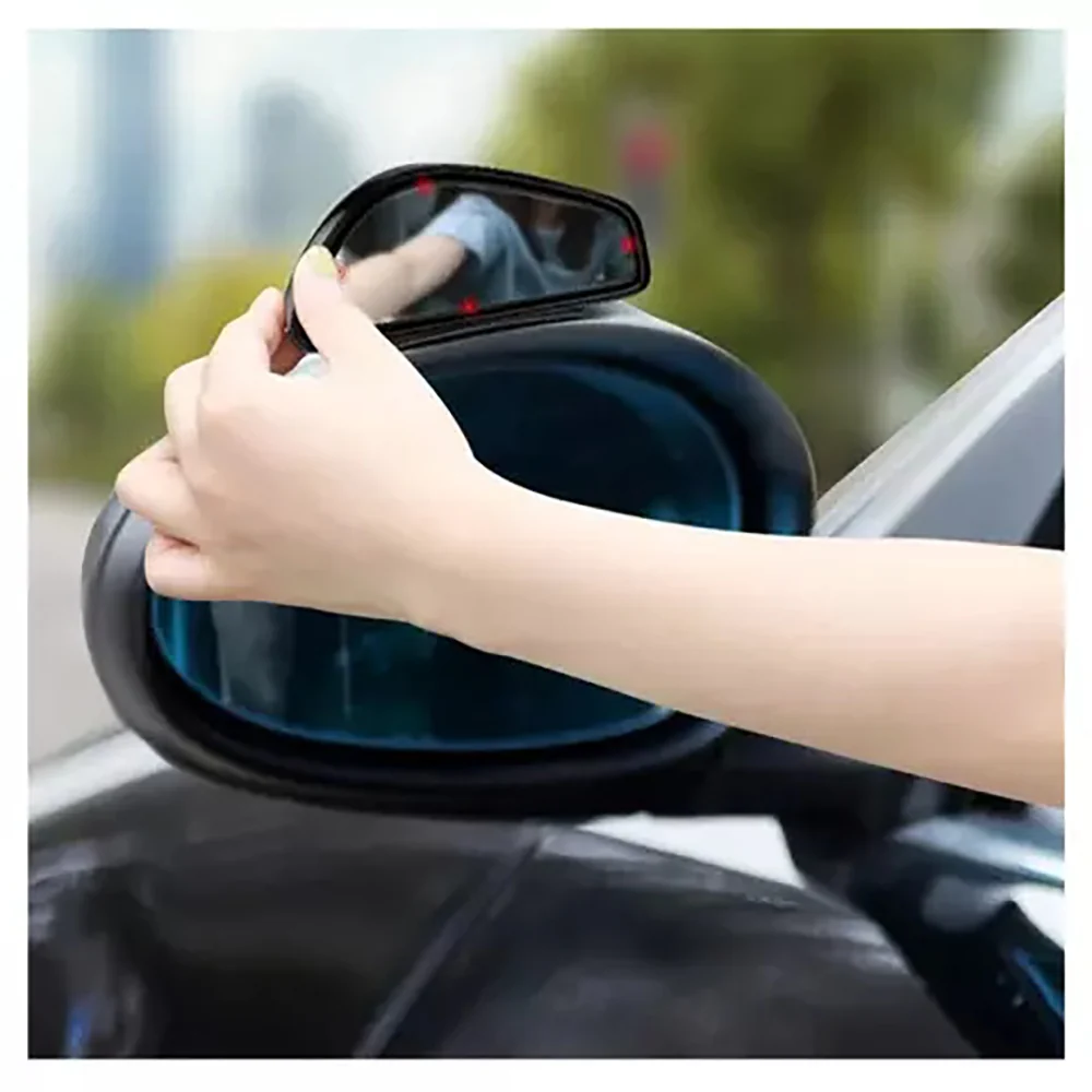 Baseus Large View Reversing Auxiliary Mirror - Black, Pair - Image 4