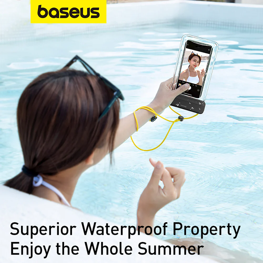 Baseus Let's Go Sliding Waterproof Phone Pouch - White - Image 5