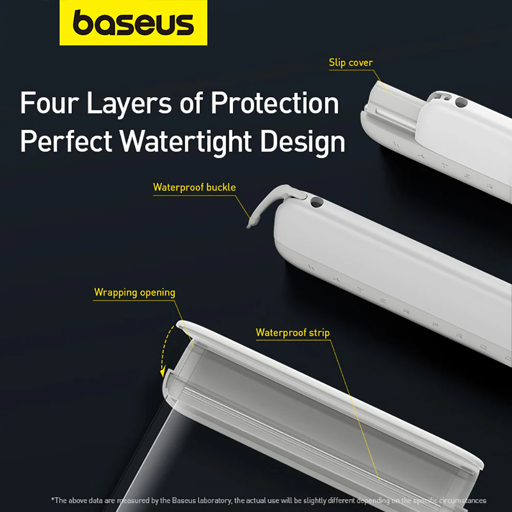 Baseus Let's Go Sliding Waterproof Phone Pouch - White and Pink - Image 2