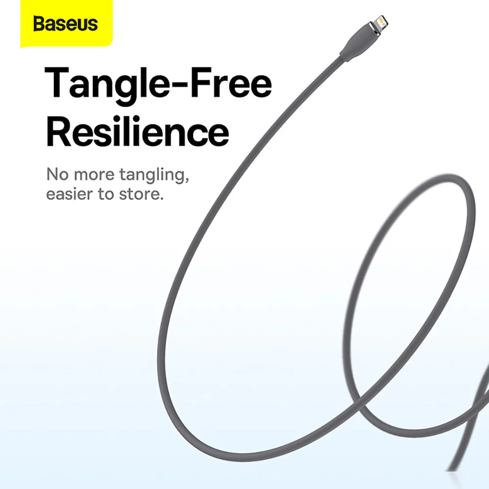 Baseus Liquid Silicone Fast Charging Cable Type-C to iP 20W 1.2m Black - Image 4