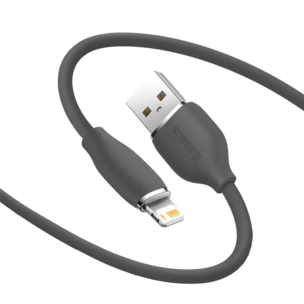 Baseus Liquid Silicone Fast Charging Cable USB to iP 2.4A 1.2m Black - Image 3