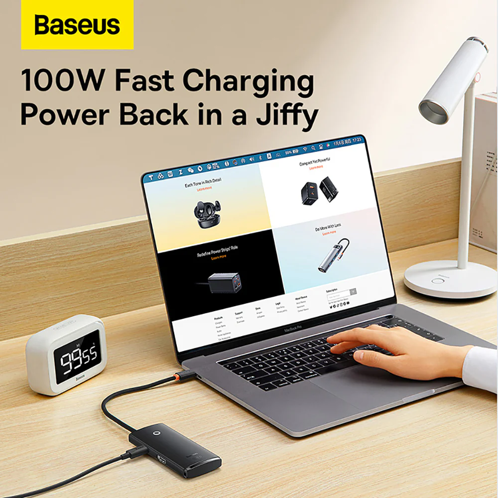 Baseus Lite Series 5-in-1 HUB Docking Station - Black - Image 4