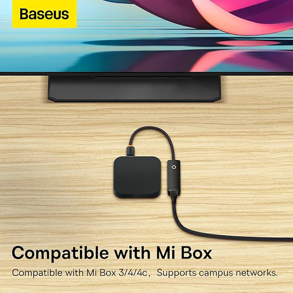 Baseus Lite Series Type-C to RJ45 Gigabit Ethernet Adapter - Black - Image 5