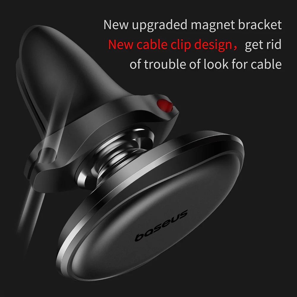 Baseus Magnetic Air Vent Car Mount Holder - Red - Image 3