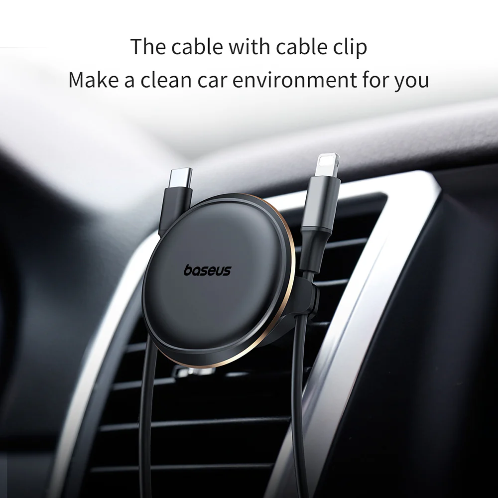 Baseus Magnetic Air Vent Car Mount Holder - Red - Image 4