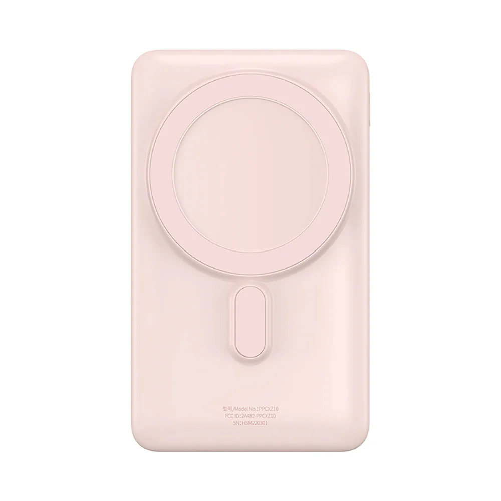 Baseus Magnetic Bracket Wireless Fast Charge Power Bank 10000mAh 20W - Pink