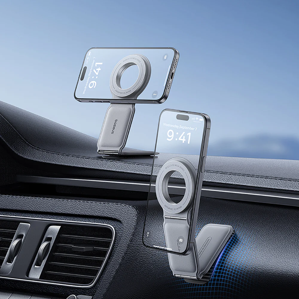 Baseus Magnetic Car Mount Holder - Cloud Gray - Image 3