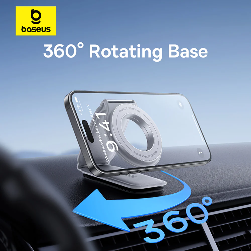 Baseus Magnetic Car Mount Holder - Cloud Gray - Image 4