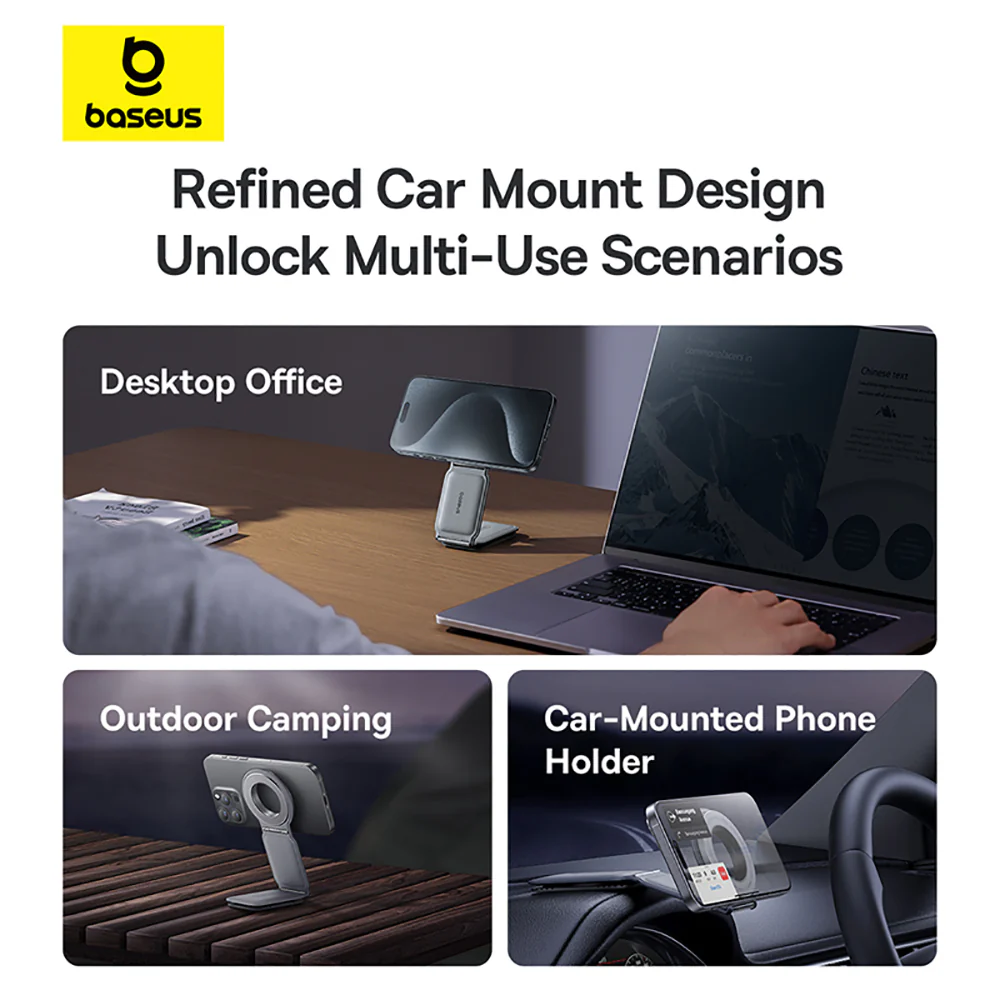 Baseus Magnetic Car Mount Holder - Cloud Gray - Image 5