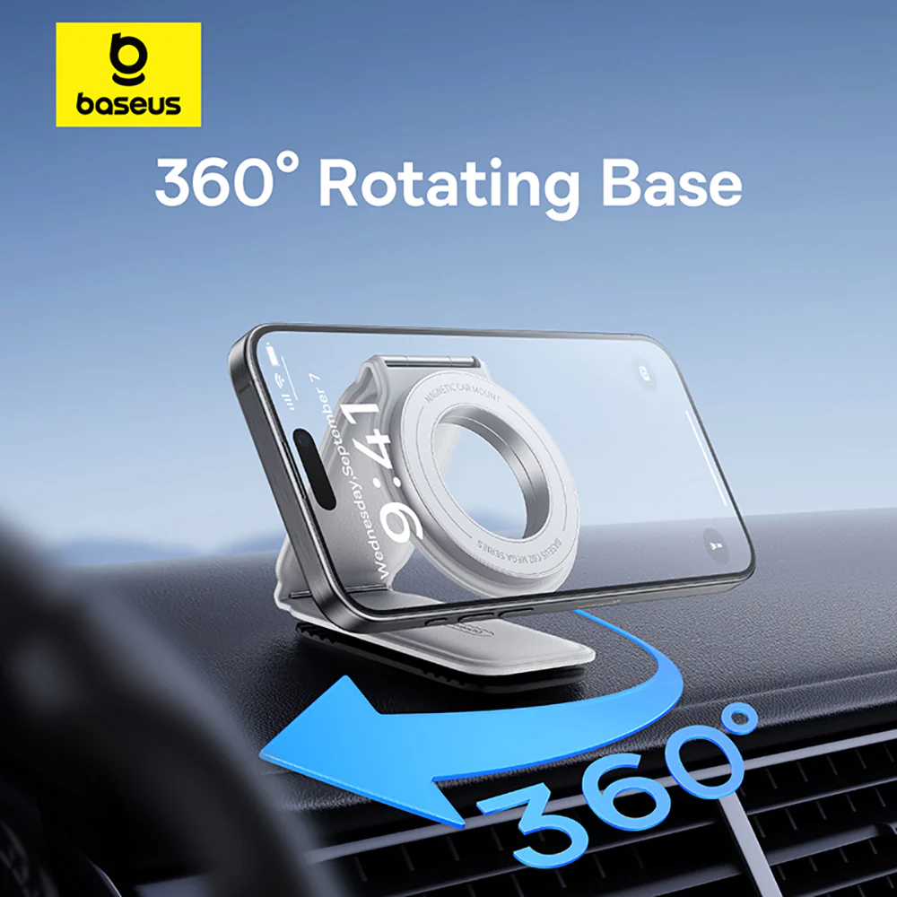 Baseus Magnetic Car Mount Holder - Moon White - Image 4