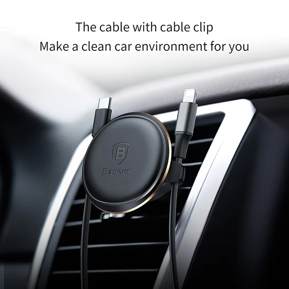 Baseus Magnetic Car Mount Holder with Cable Clip - Star Gold, Air Vent Version - Image 4
