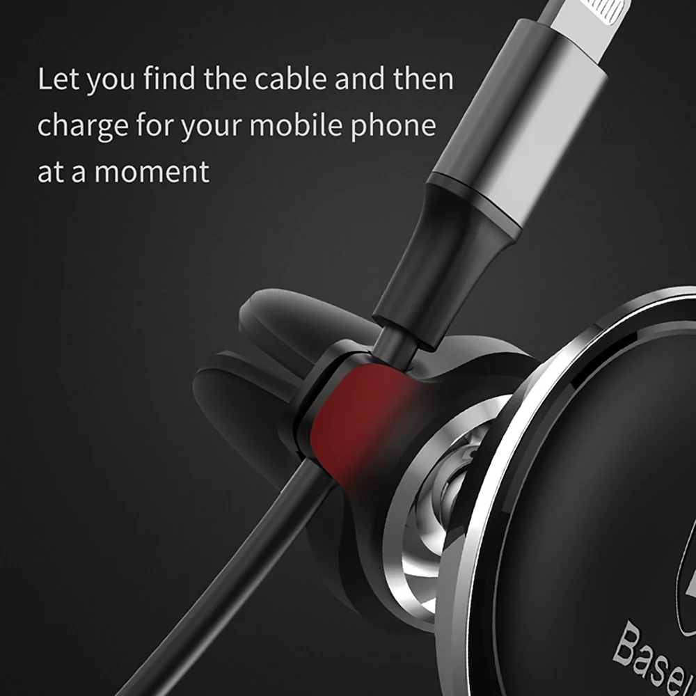 Baseus Magnetic Car Mount Holder with Cable Clip - Star Gold, Air Vent Version - Image 5