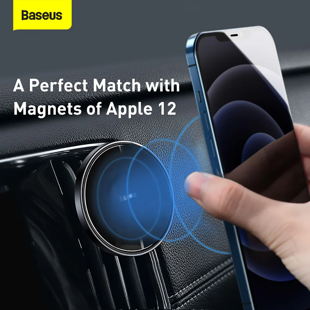 Baseus Magnetic Car Mount - Starry Black, Dashboard/Air Vent Version - Image 3