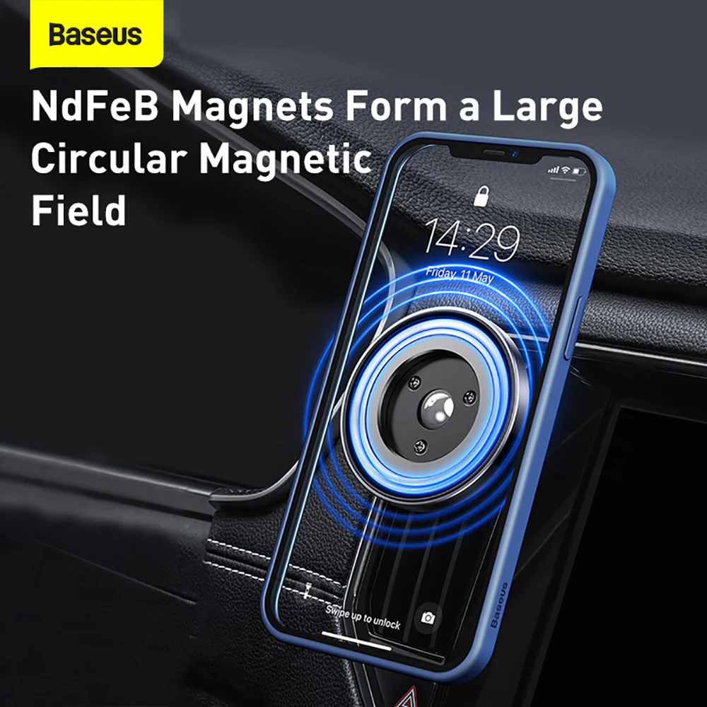 Baseus Magnetic Car Mount - Starry Black, Dashboard/Air Vent Version - Image 4
