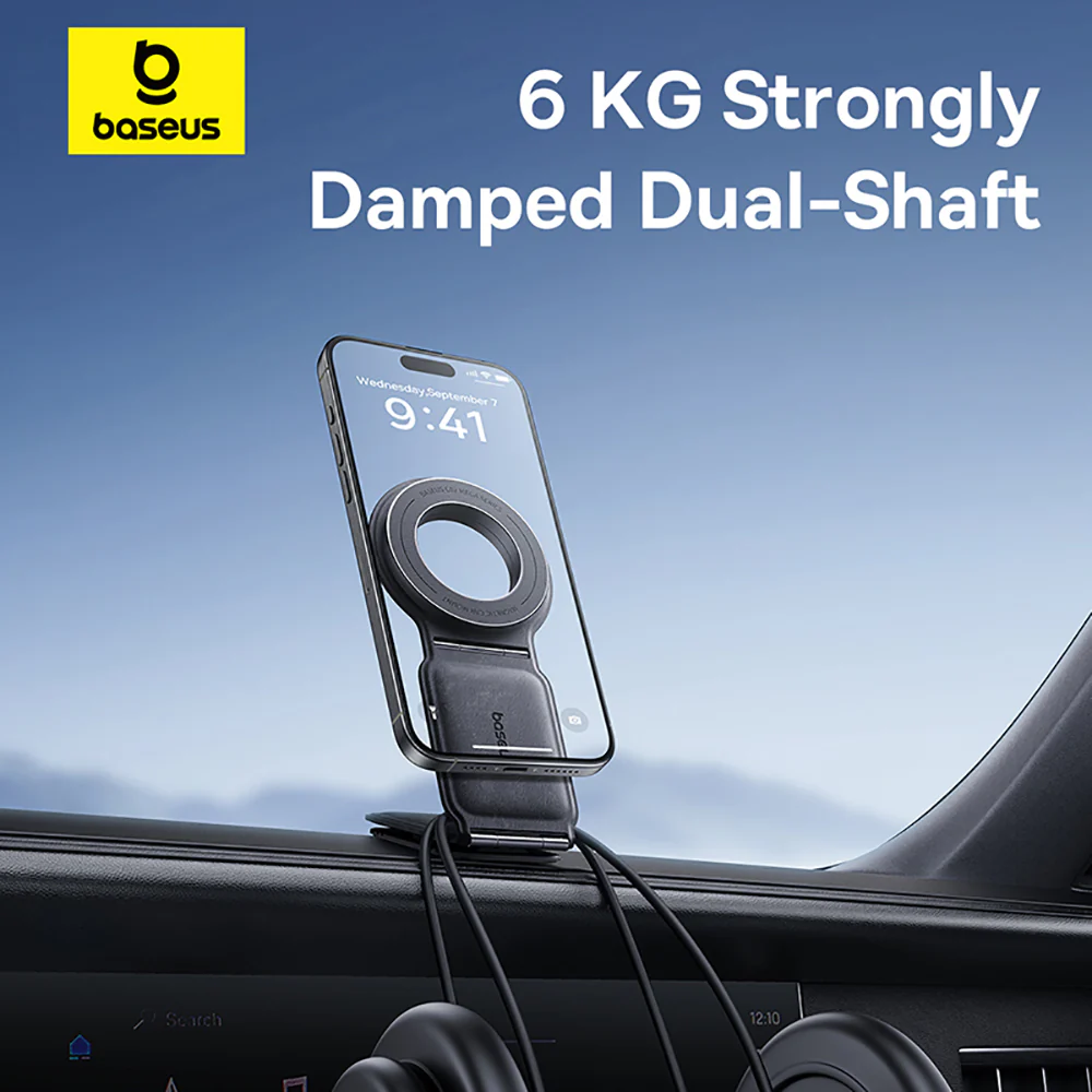 Baseus Magnetic Car Phone Mount - Starry Black - Image 5