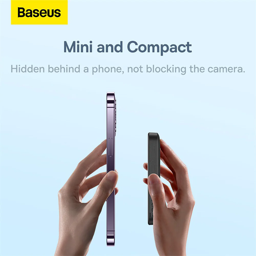 Baseus Magnetic Mini Air Wireless Fast Charge Power Bank 10000mAh 20W - Starry Black - Image 4