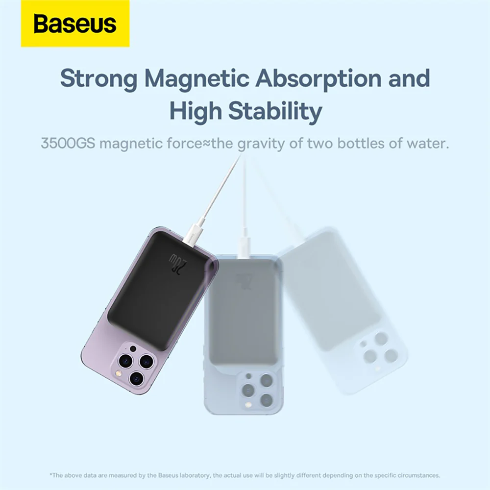 Baseus Magnetic Mini Air Wireless Fast Charge Power Bank 10000mAh 20W - Starry Black - Image 5