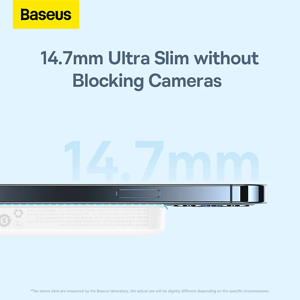 Baseus Magnetic Mini Air Wireless Fast Charging Power Bank 6000mAh 20W - Starlight White - Image 4