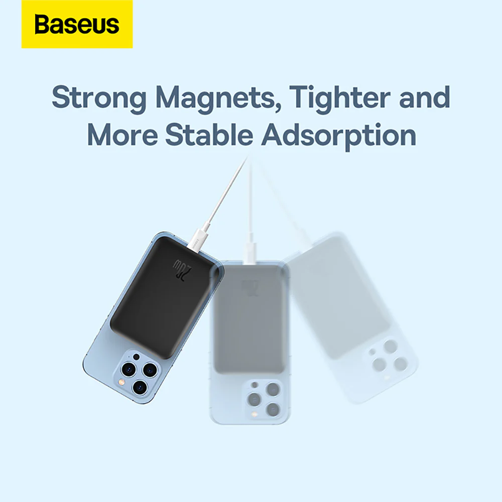Baseus Magnetic Mini Air Wireless Fast Charging Power Bank 6000mAh 20W - Starry Black - Image 5