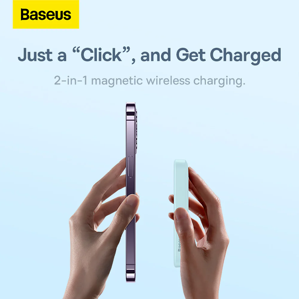 Baseus Magnetic Mini Air Wireless Fast Charging Power Bank 6000mAh 20W - Starry Blue - Image 2