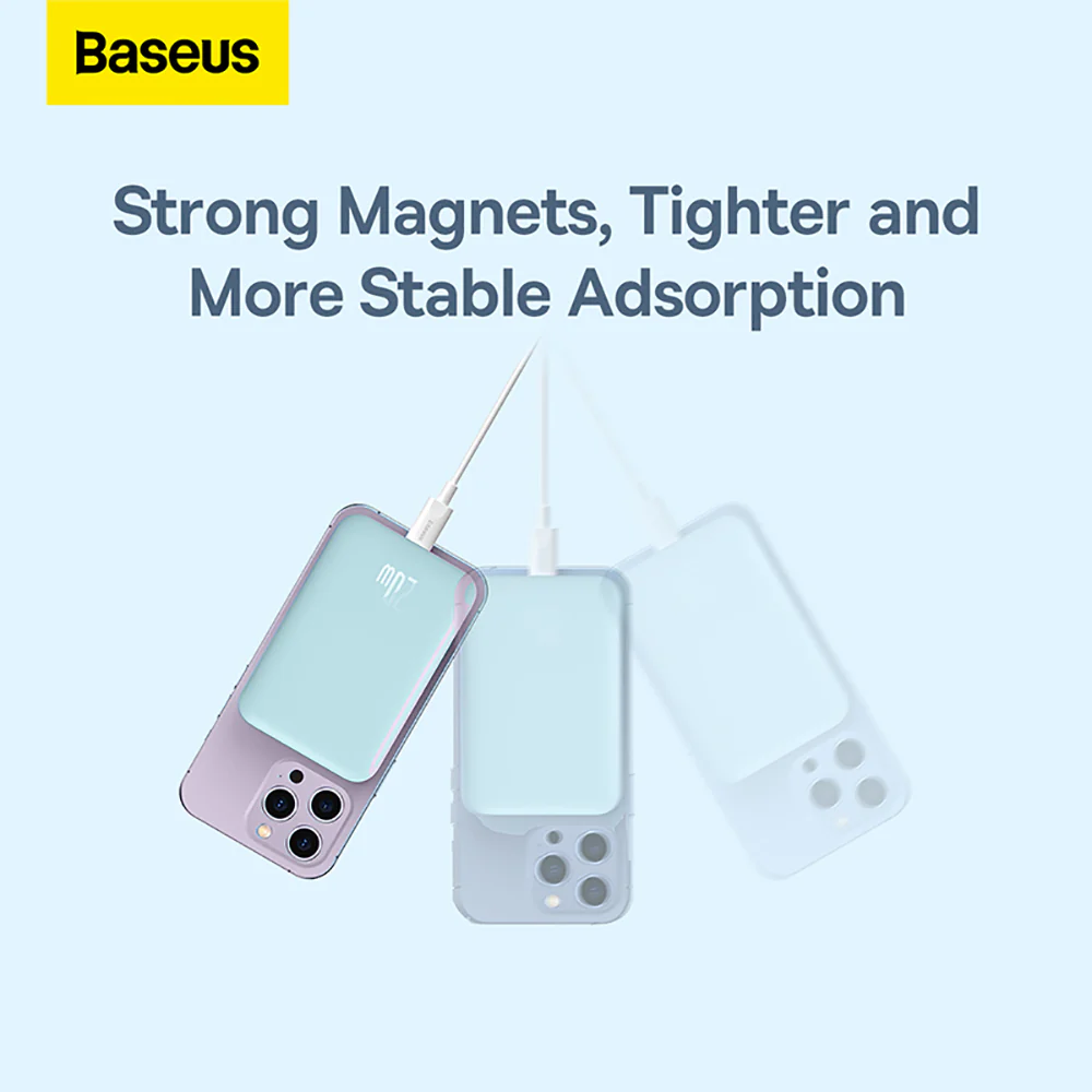 Baseus Magnetic Mini Air Wireless Fast Charging Power Bank 6000mAh 20W - Starry Blue - Image 5