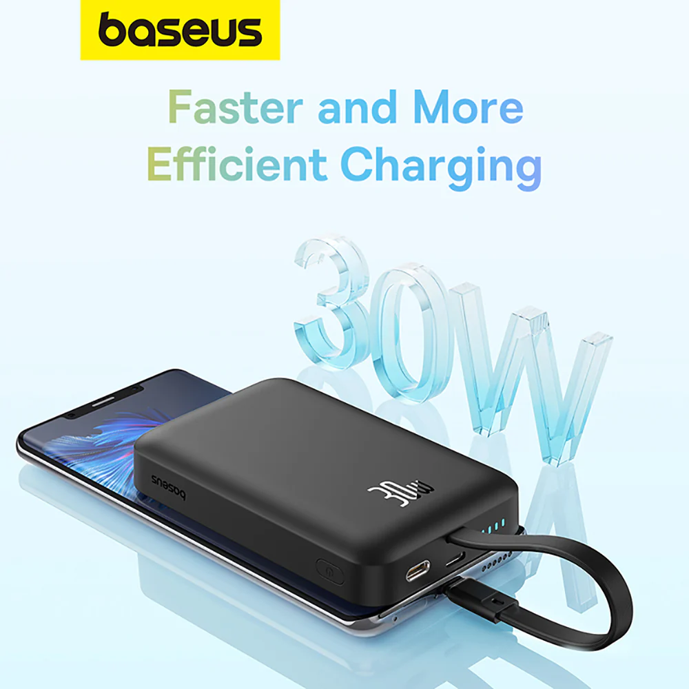 Baseus Magnetic Mini Wireless Fast Charging Power Bank Type-C 10000mAh 30W - Star Black - Image 3