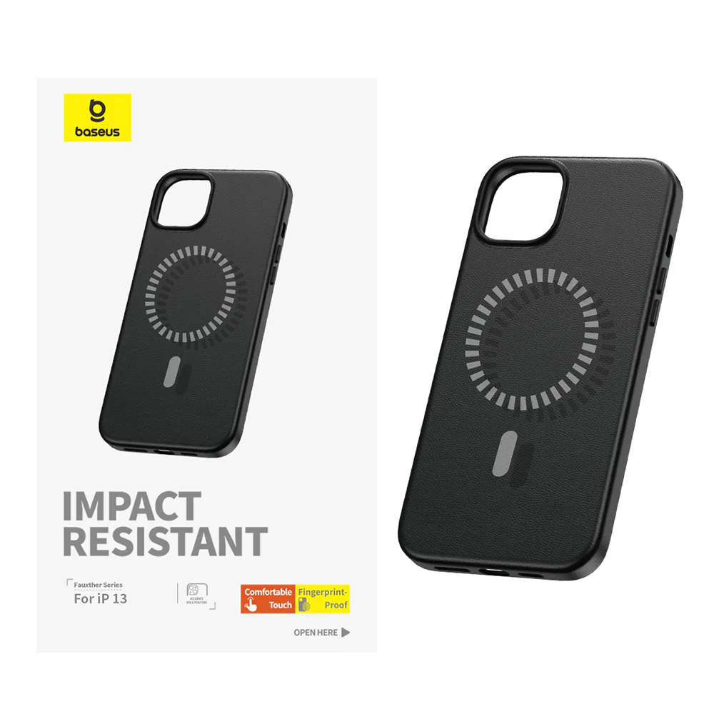Baseus Magnetic Protective Case for iPhone 13 - Starry Black - Image 4