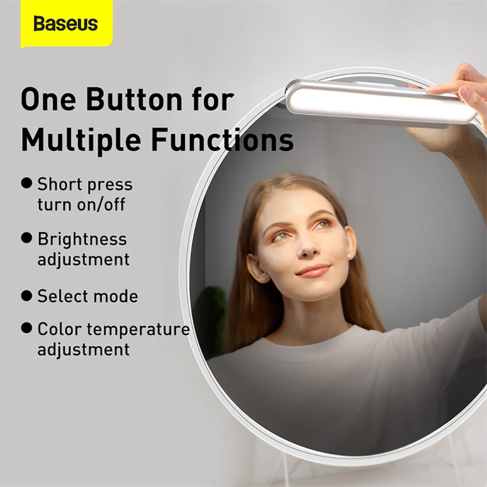 Baseus Magnetic Stepless Dimming Charging Desk Lamp Pro - White - Image 5