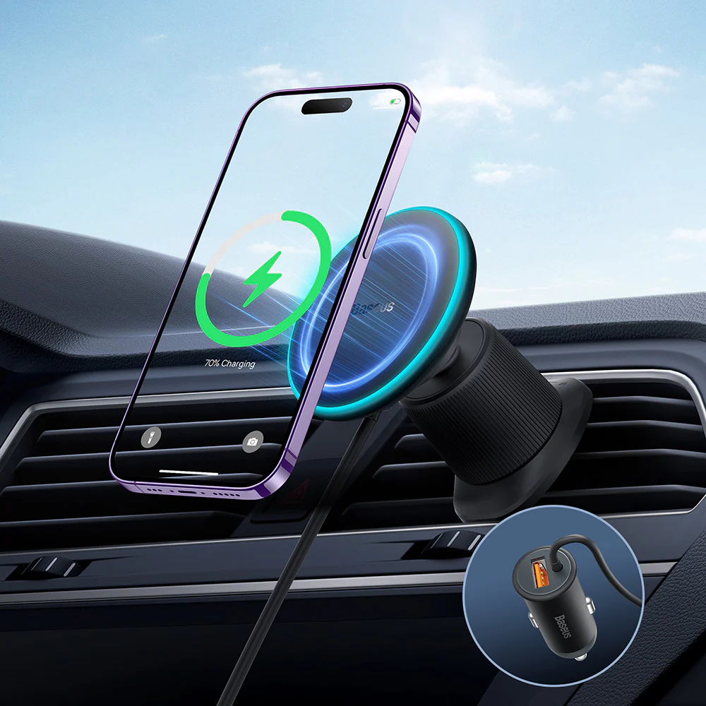 Baseus Magnetic Wireless Car Charger Mount 40W - Air Vent Version - Image 2