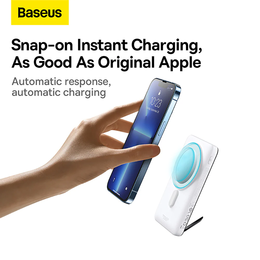 Baseus Magnetic Wireless Fast Charge Power Bank 10000mAh 20W - White - Image 3