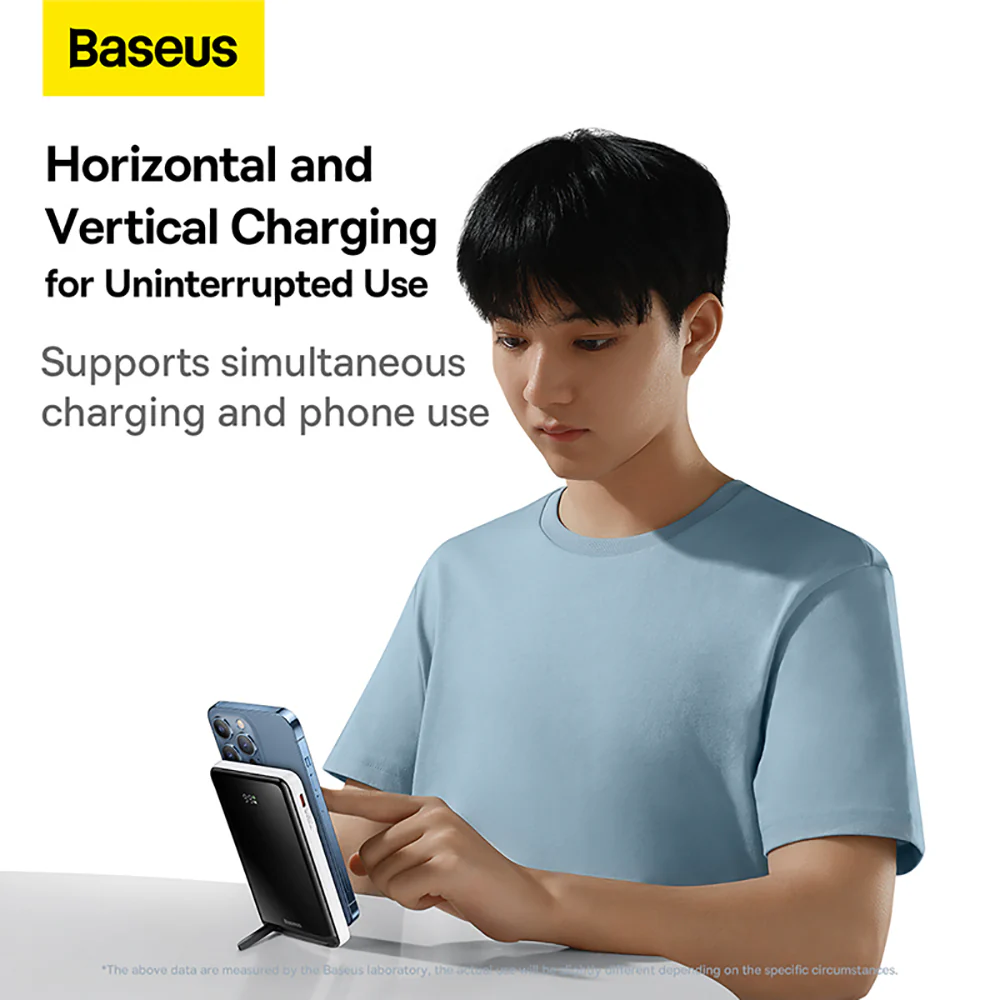 Baseus Magnetic Wireless Fast Charge Power Bank 10000mAh 20W - White - Image 4