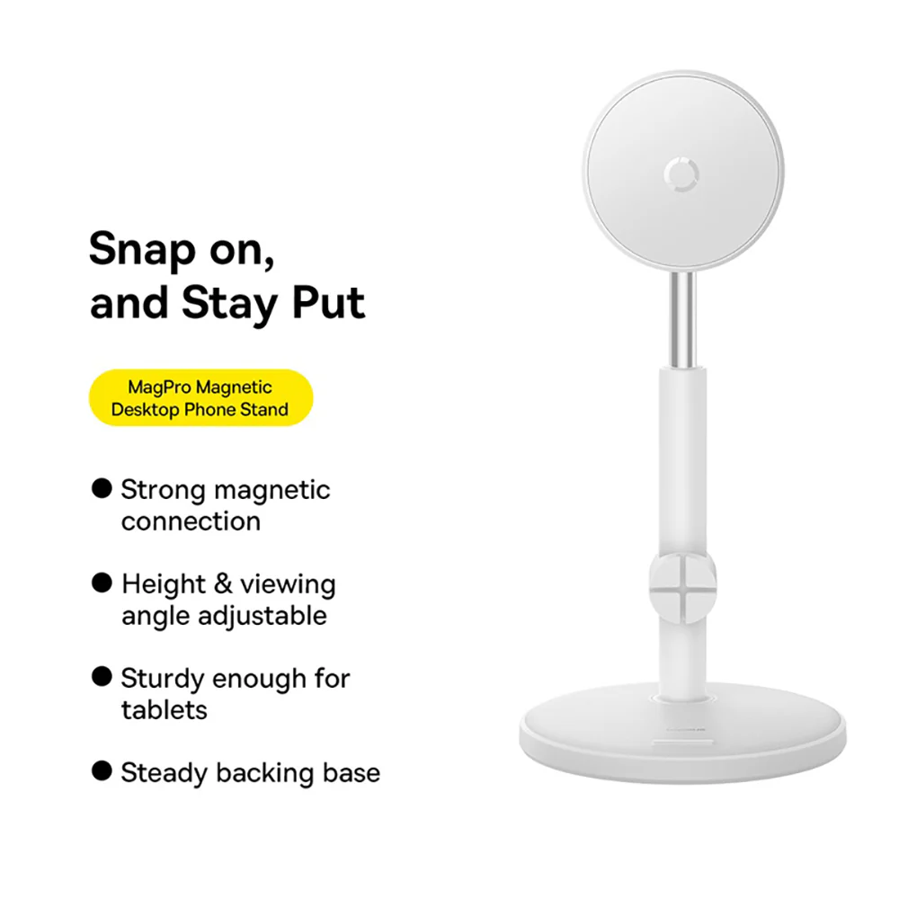 Baseus MagPro Magnetic Desktop Phone Stand - Moon White