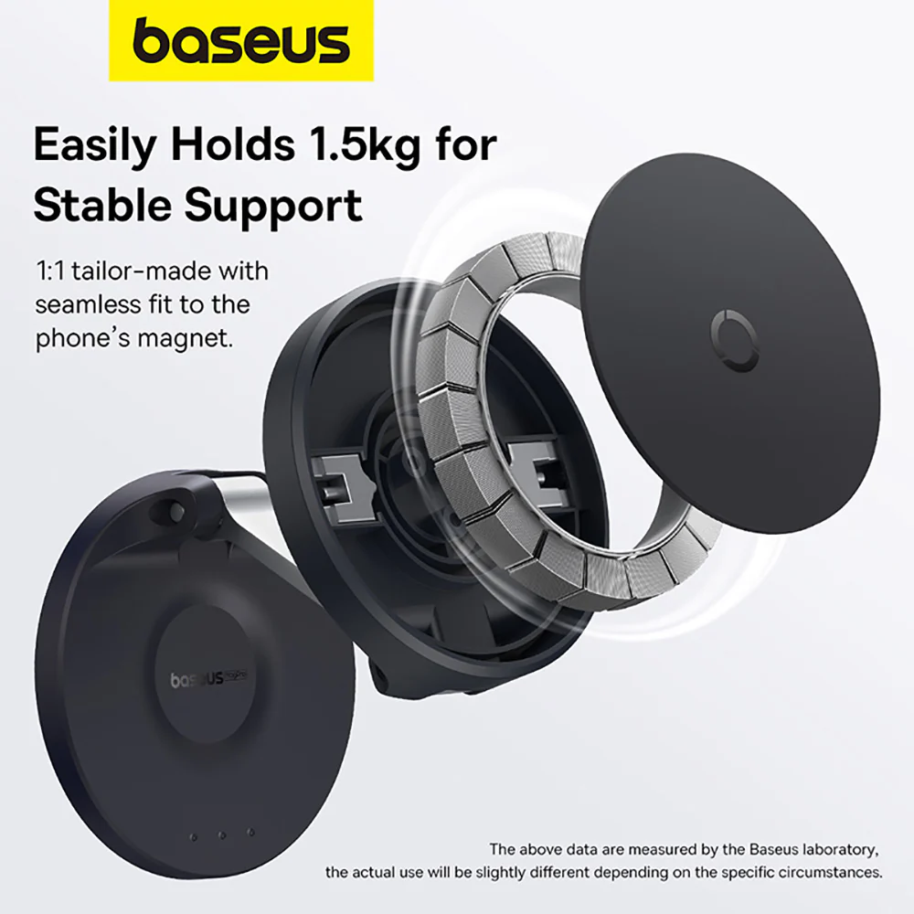 Baseus MagPro Magnetic Foldable Wall Mount - Starry Black - Image 2