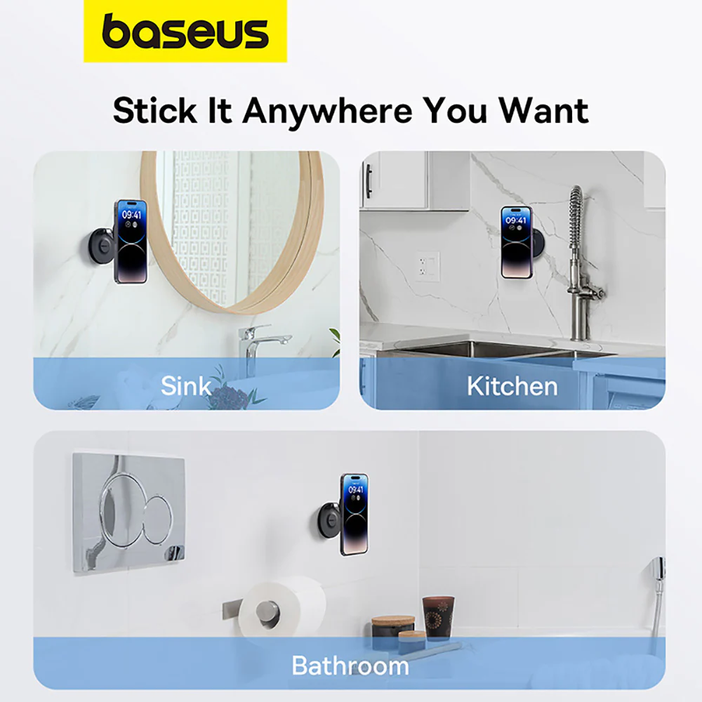 Baseus MagPro Magnetic Foldable Wall Mount - Starry Black - Image 4