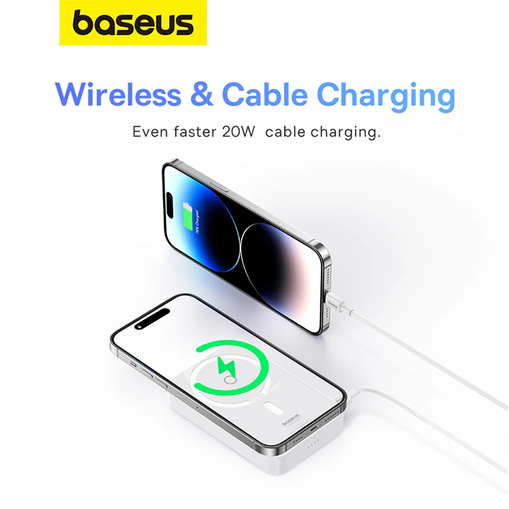 Baseus MagPro Magnetic Stand Wireless Fast Charging Power Bank 5000mAh 20W - Starry Black - Image 5