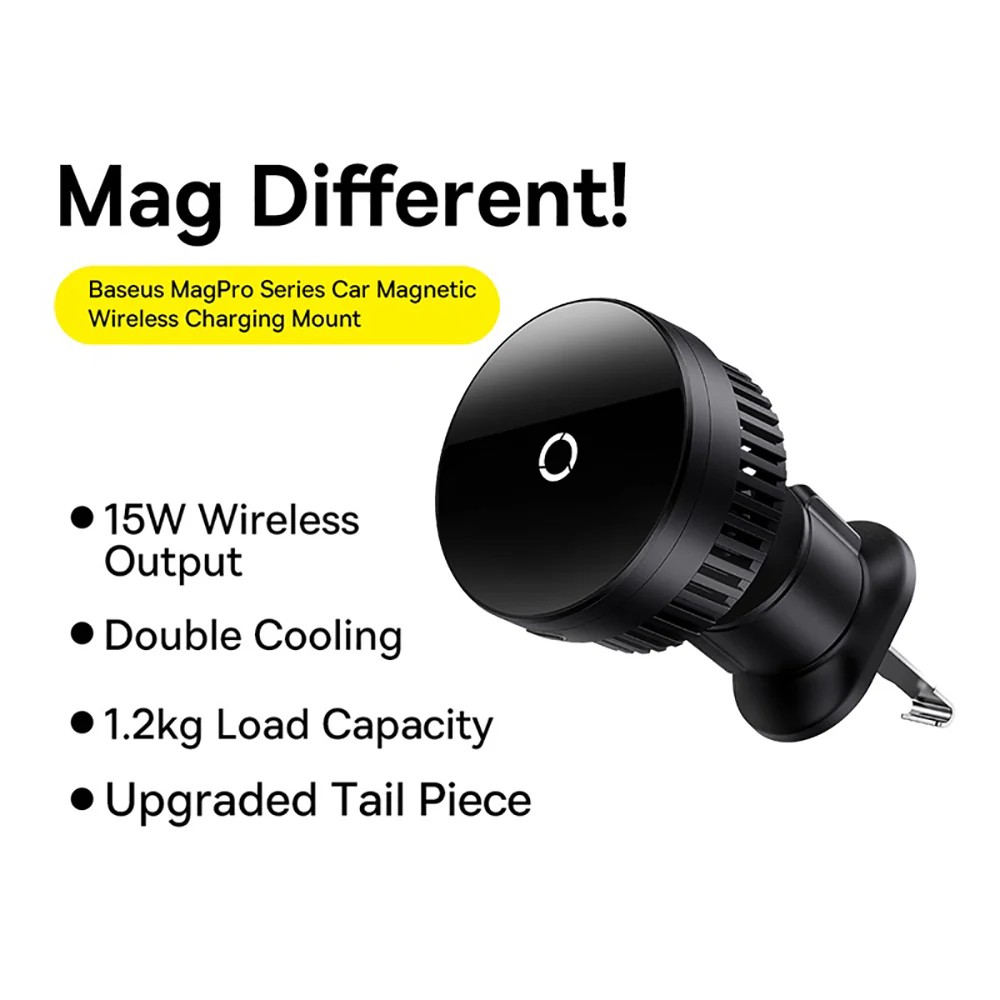 Baseus MagPro Magnetic Wireless Car Charger Mount - Air Vent Version 15W Starry Black