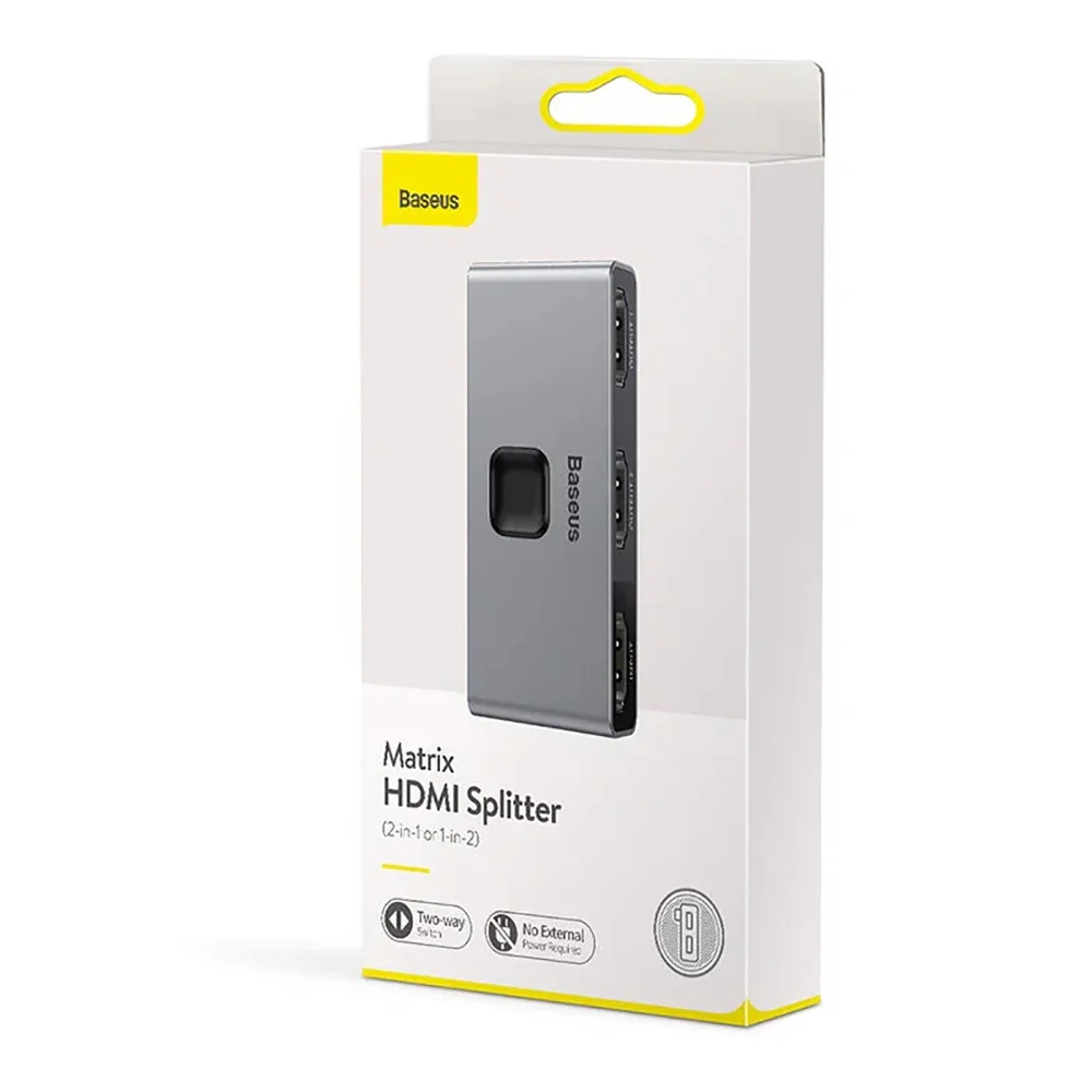Baseus Matrix HDMI Bi-Directional Switch - Deep Space Gray - Image 5