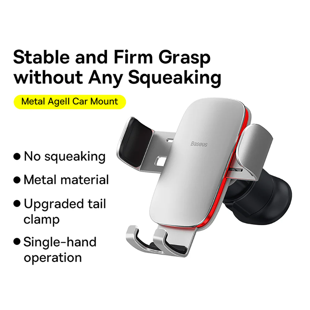 Baseus Metal Age II Gravity Car Mount Air Vent Version - Silver