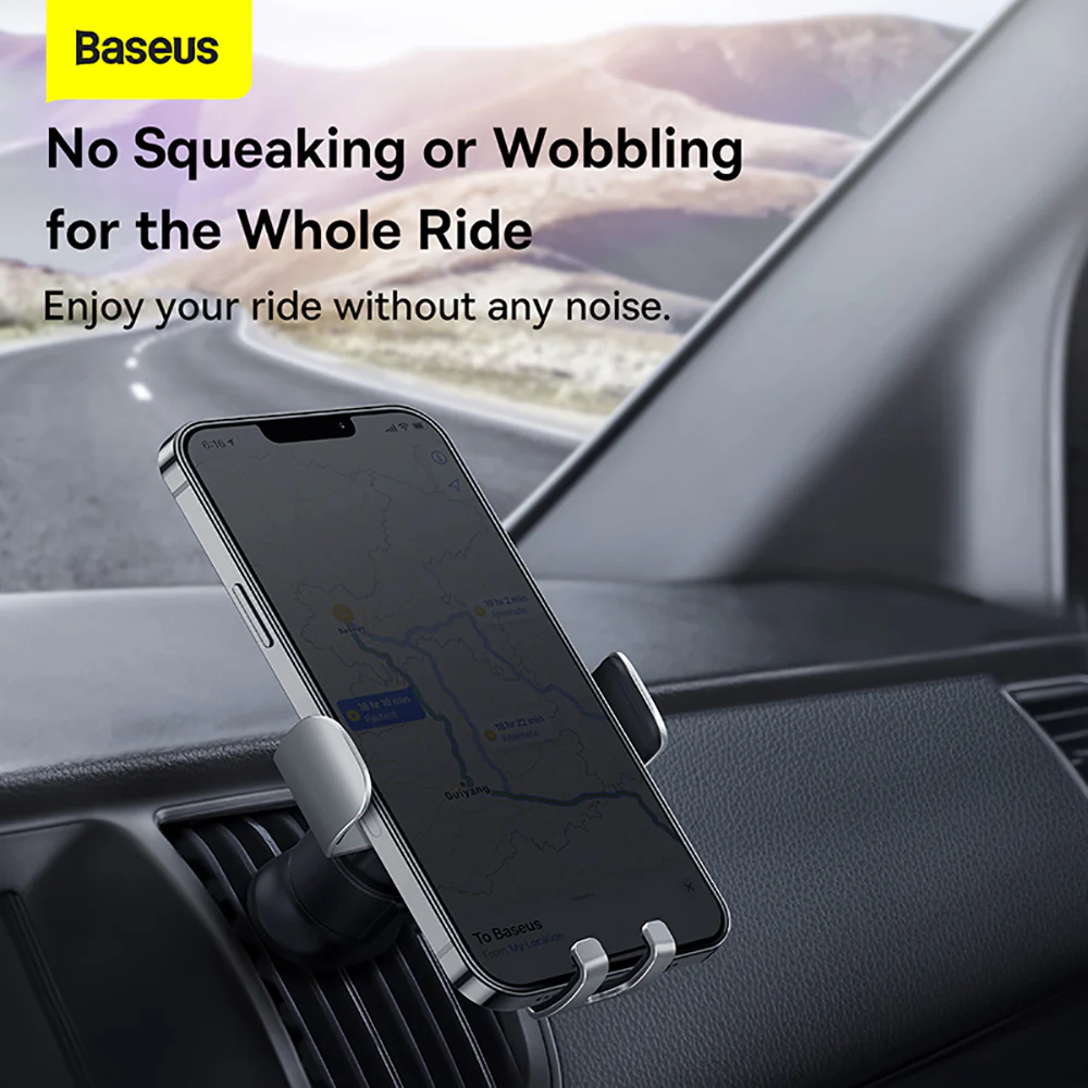 Baseus Metal Age II Gravity Car Mount Air Vent Version - Silver - Image 2