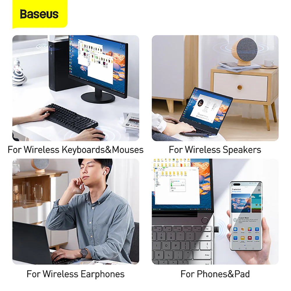 Baseus Mini Bluetooth Adapter BA04 Black - Image 3
