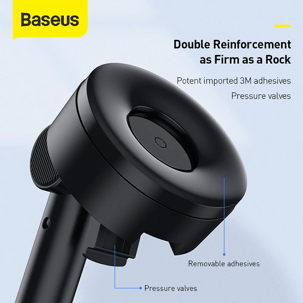 Baseus Minimalist Suction Gravity Car Mount - Black - Image 3