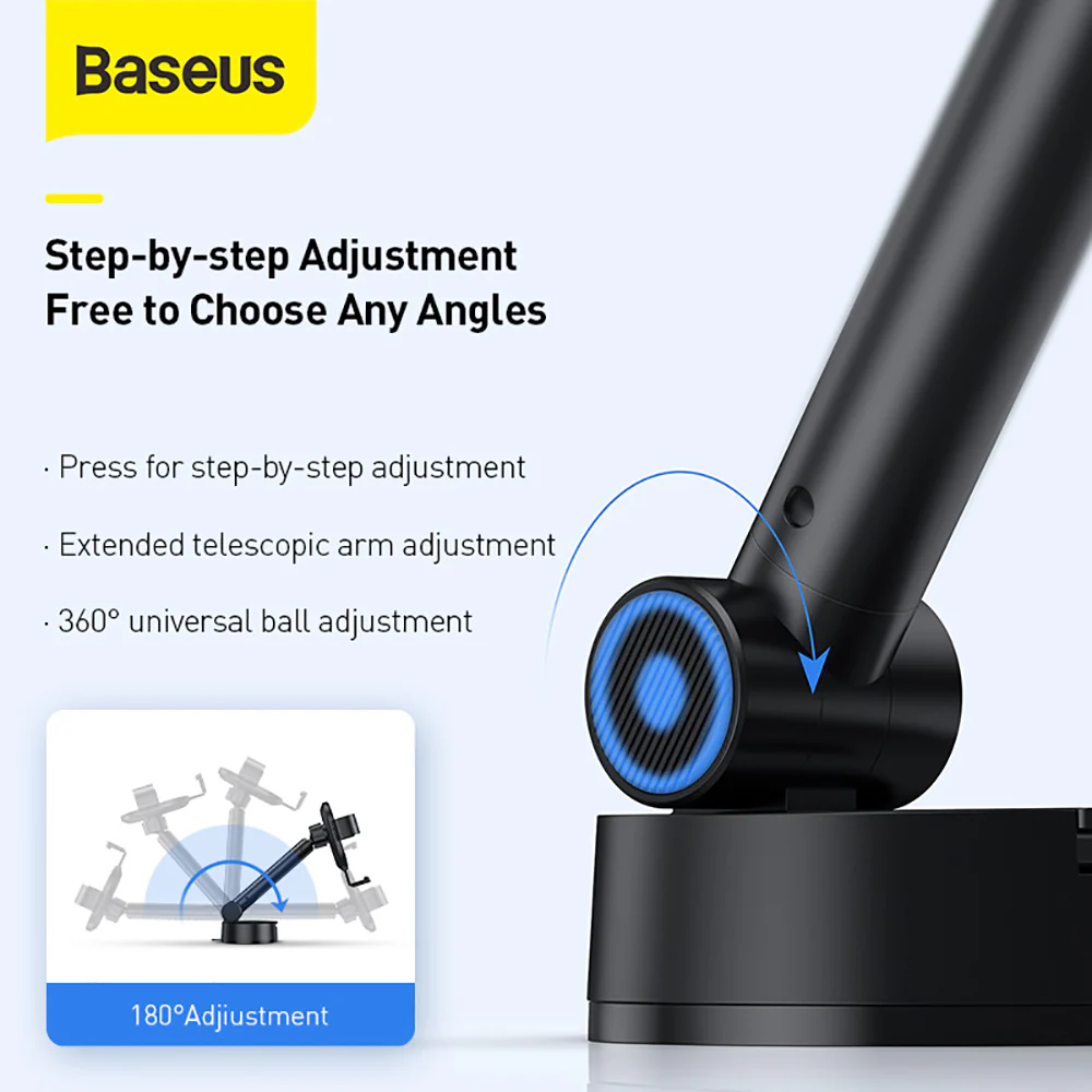Baseus Minimalist Suction Gravity Car Mount - Black - Image 5