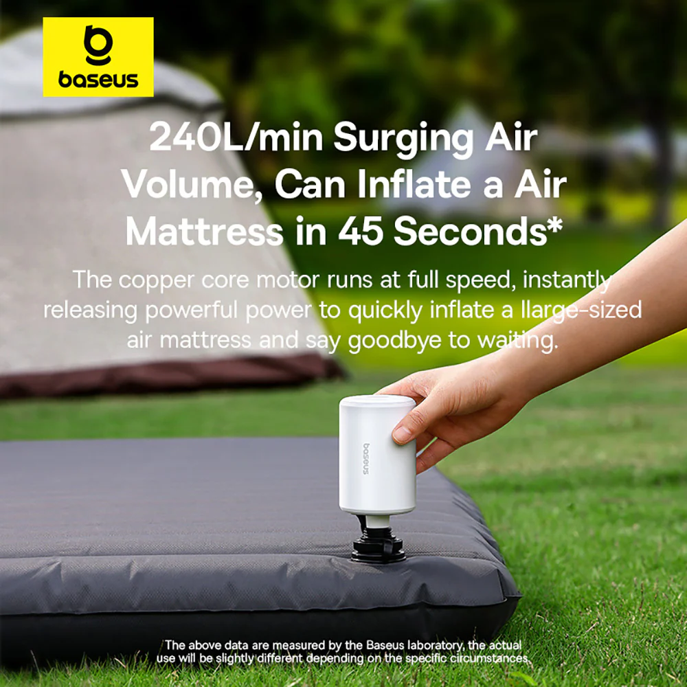 Baseus PocketGo Pro Camping Air Pump - Starlight White - Image 2
