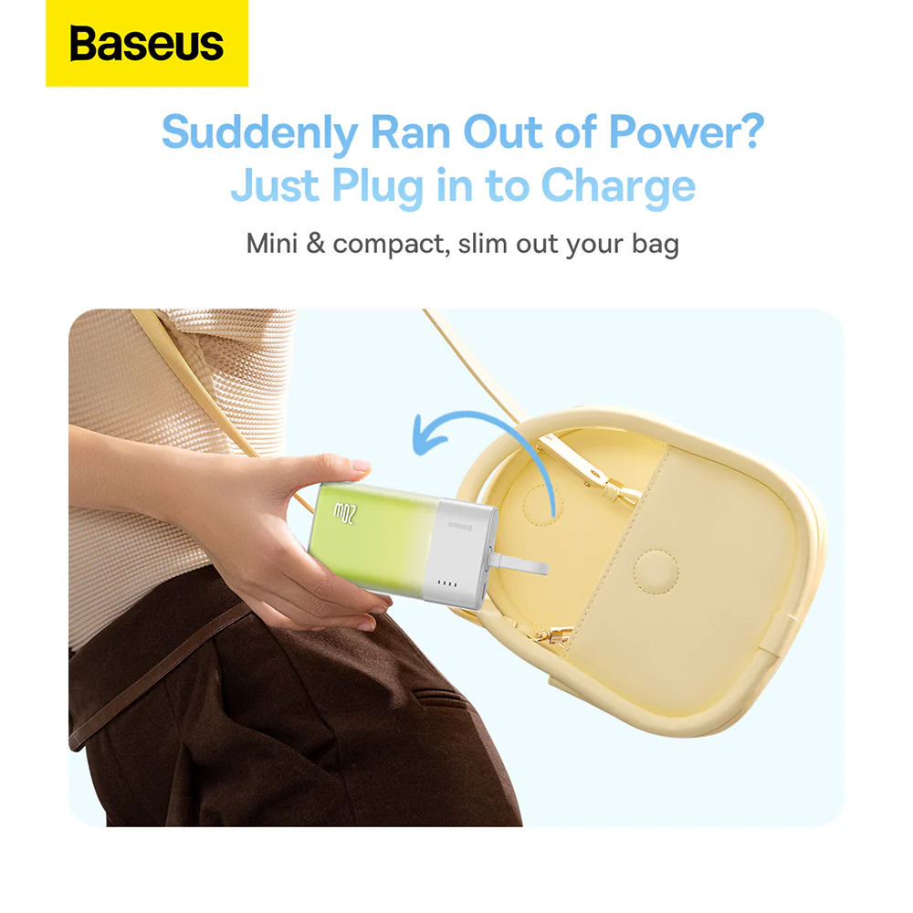 Baseus Popsicle Power Bank Type-C 5200mAh 20W - Pine Green - Image 2