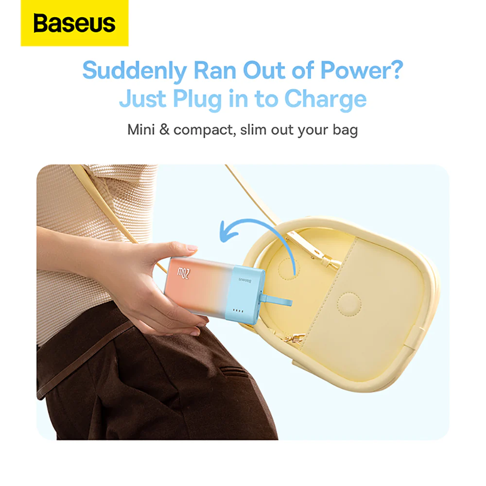 Baseus Popsicle Power Bank Type-C 5200mAh 20W - Sunset Orange - Image 3