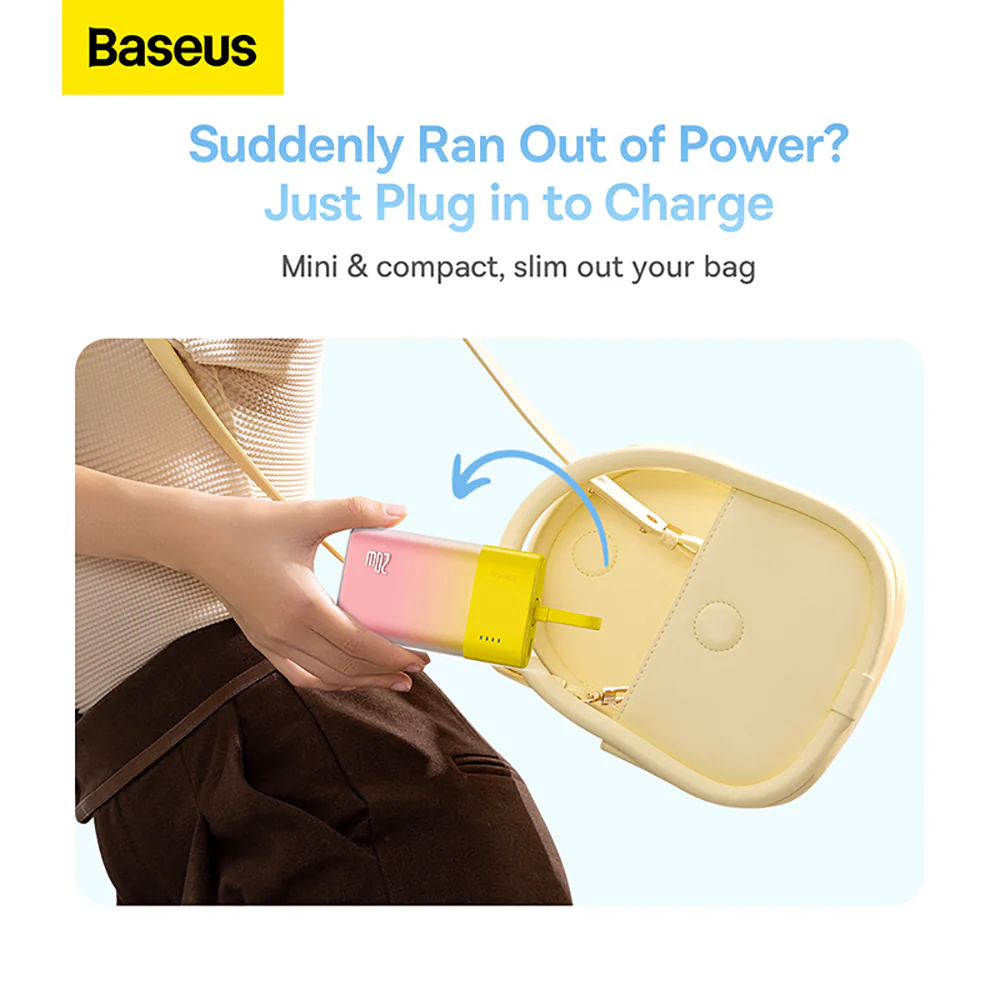 Baseus Popsicle Power Bank Type-C Version 5200mAh 20W - Starry Yellow - Image 2